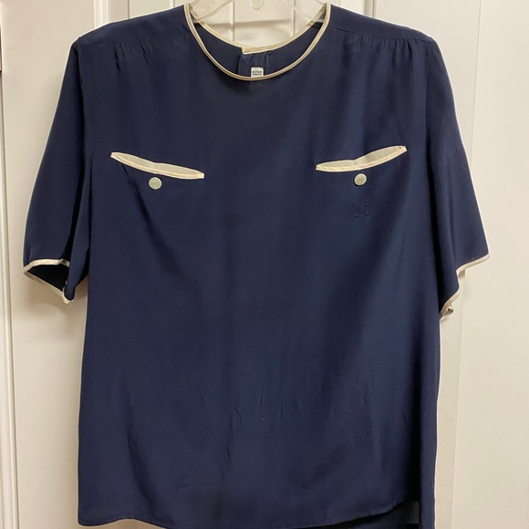 Celine Paris Vintage Silk Blouse Size 40. (6-8) - Picture 4 of 9